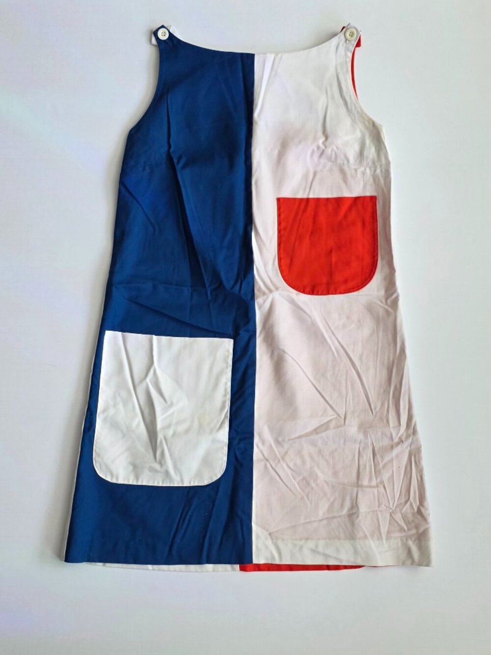Vintage Country Miss Mod Mini Dress 60s Colorblock Dress